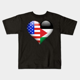 Half American Half Jordanian - Gift for Jordanian From Jordan Kids T-Shirt